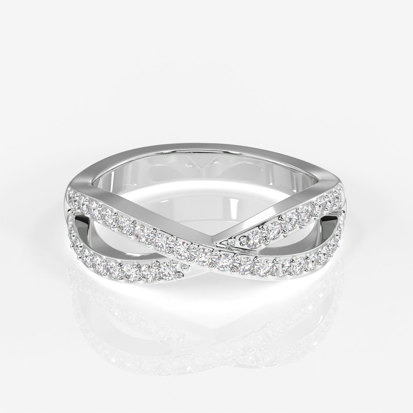 Buy Caratbazaar Infinity Grace Lab Grown Diamond 18k Gold Band