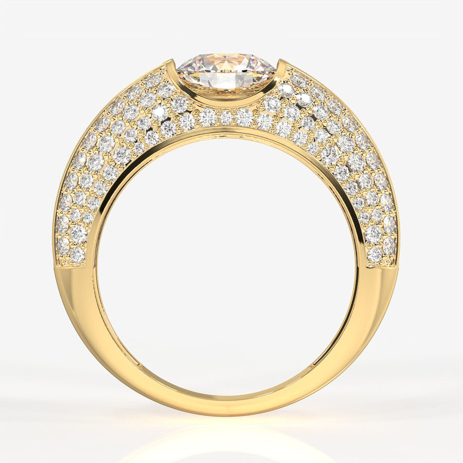 Buy Caratbazaar Lab Grown Diamond, Luxe Accents Men's 14k Gold Ring