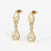 Buy Caratbazaar Lumia Lab Grown Diamond Wedding 18K Gold Earrings