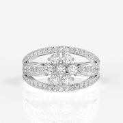 Buy Caratbazaar Majestic Bloom Lab Grown Diamond 18k Gold Ring