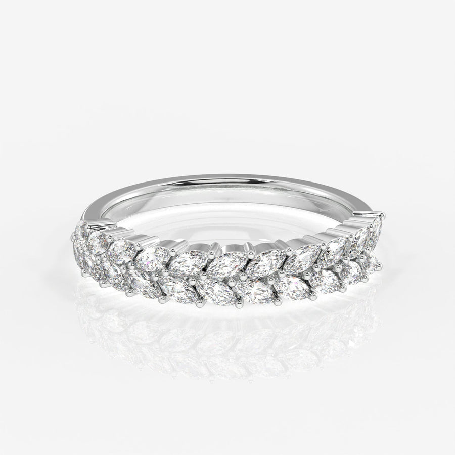 Buy Caratbazaar Marquise Cut Lab Grown Diamond Wedding Band 14k Gold Ring