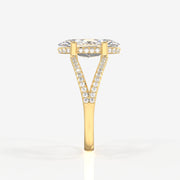 Buy Caratbazaar Marquise Cut Moissanite Diamond Engagement Sterling Silver Ring