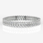 Buy Caratbazaar Marquise and Pear Cut Moissanite Diamond Sterling Silver Bangle