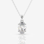 Buy Caratbazaar Oval Cut Lab Grown Diamond Solitaire 14k Gold Pendant