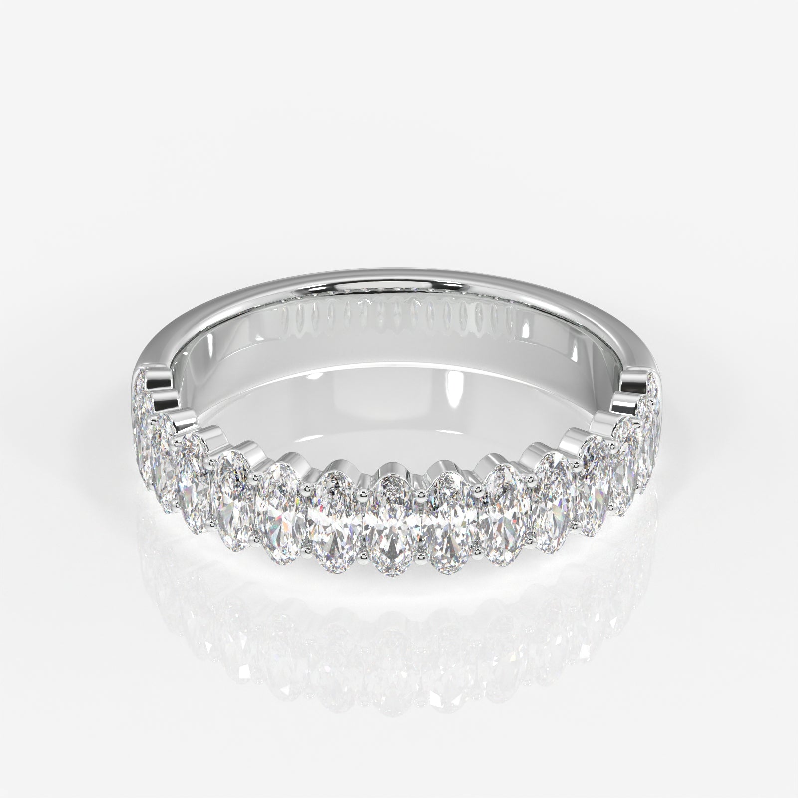 Buy Caratbazaar Oval Cut Lab Grown Diamond Wedding 14k Gold Band Ring
