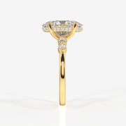 Buy Caratbazaar Oval Cut Moissanite Diamond Engagement Sterling Silver Ring