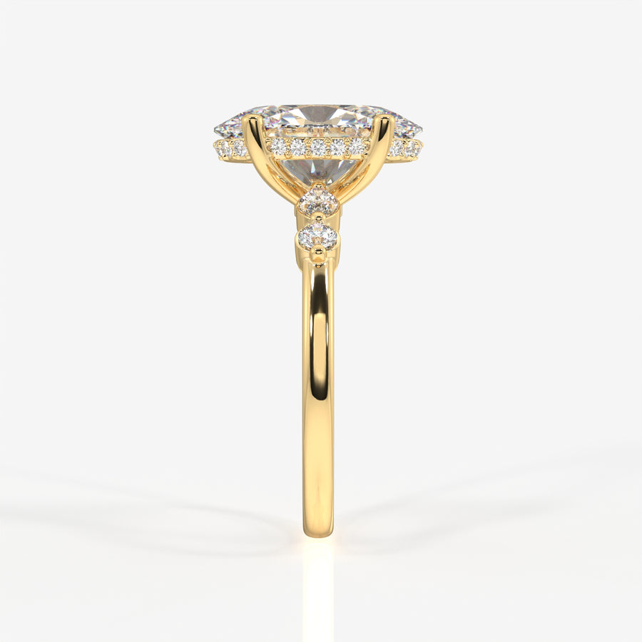 Buy Caratbazaar Oval Cut Moissanite Diamond Engagement Sterling Silver Ring