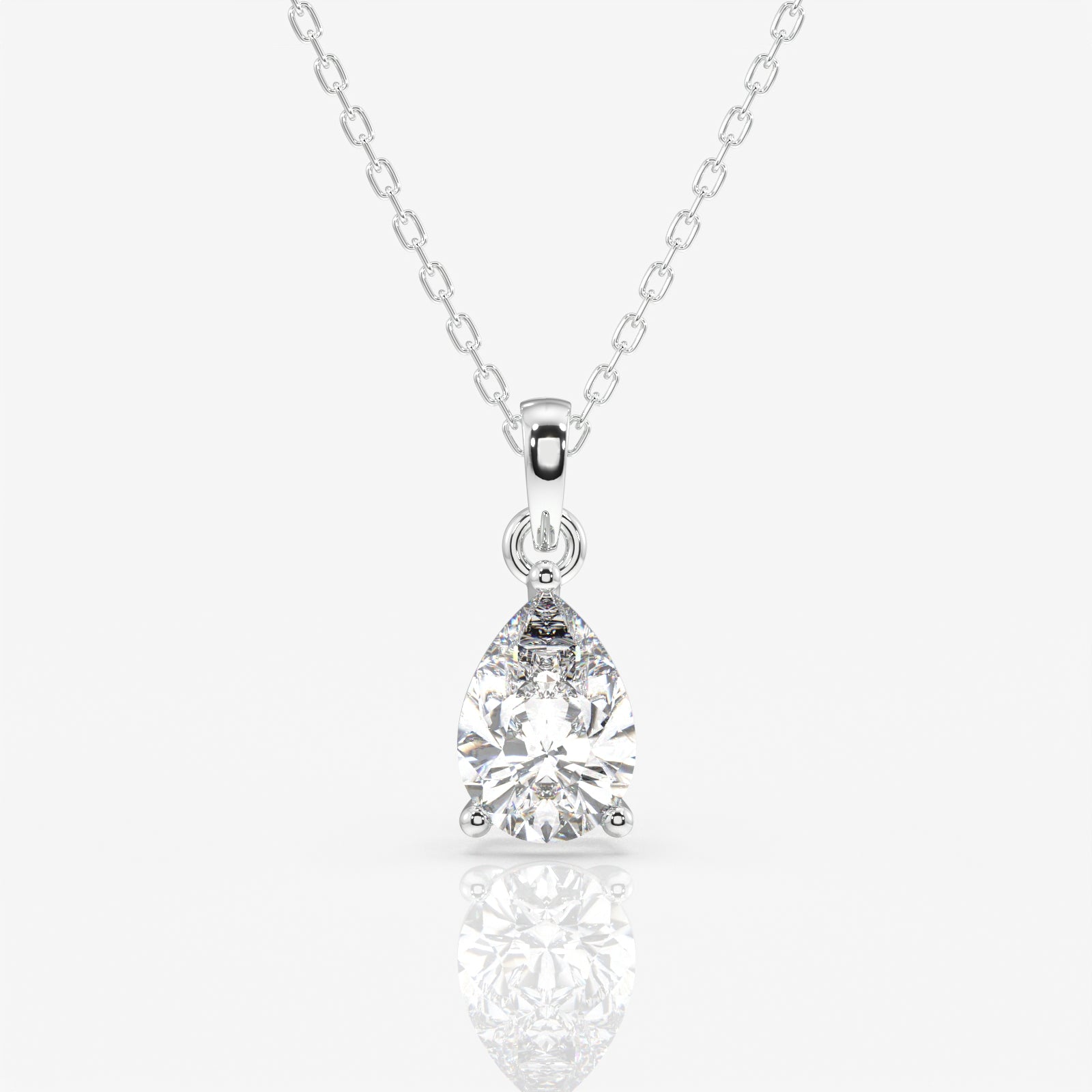Buy Caratbazaar Pear Cut Lab Grown Diamond Solitaire 14k Gold Pendant
