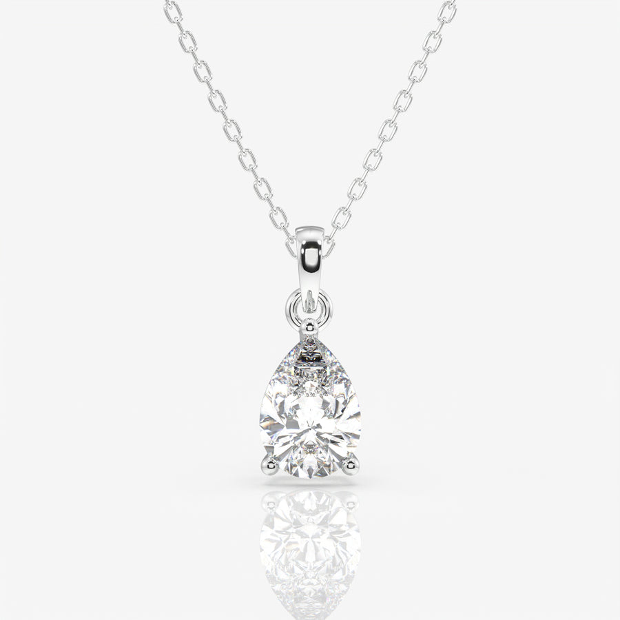 Buy Caratbazaar Pear Cut Lab Grown Diamond Solitaire 14k Gold Pendant