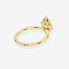 Buy Caratbazaar Pear Cut Lab Grown Diamond Solitaire Engagement 14k Gold Ring
