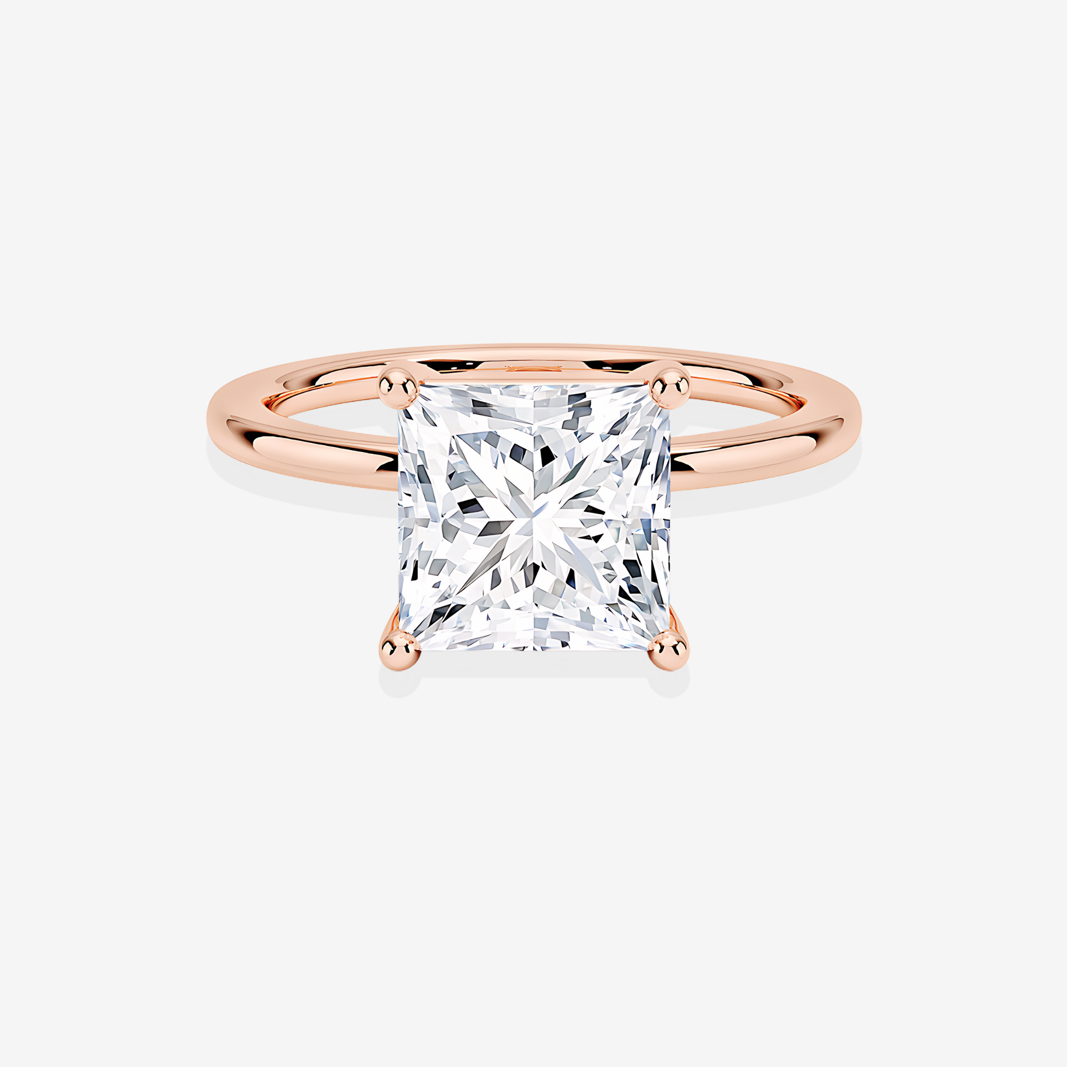 Buy Caratbazaar Princess Cut Lab Grown Diamond Solitaire Engagement 14k Gold Ring