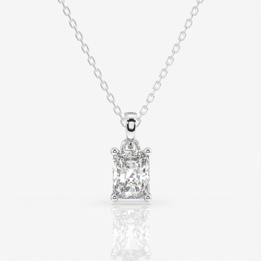 Buy Caratbazaar Radiant Cut Lab Grown Diamond Solitaire 14k Gold Pendant