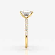 Buy Caratbazaar Radiant Cut Moissanite Diamond Pave Sterling Silver Ring