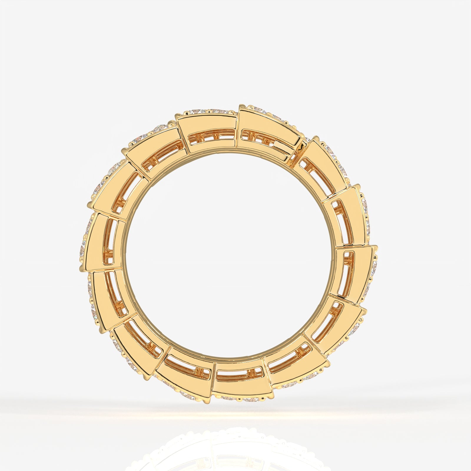 Buy Caratbazaar Round Cut Lab Grown Diamond Eternity 14K Gold Band Ring
