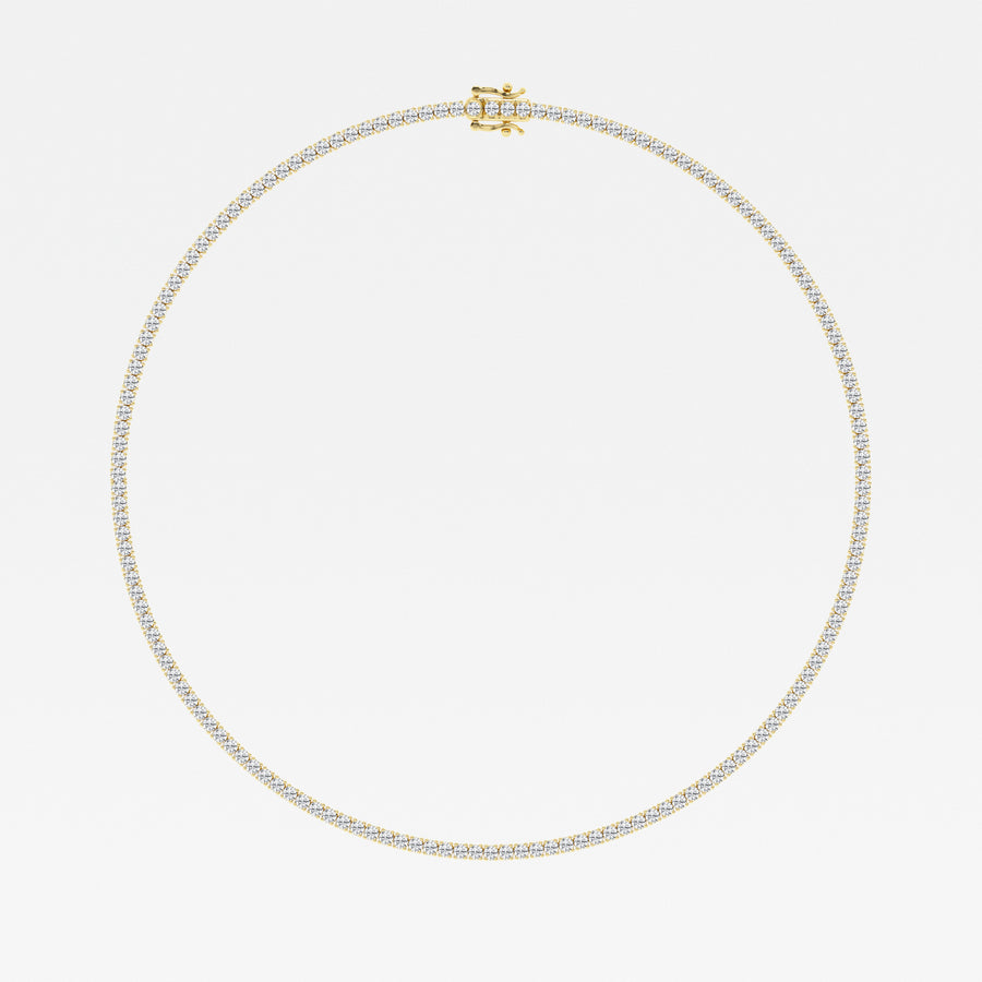 Buy Caratbazaar Round Cut Lab Grown Diamond Four Prong Tennis Fashion 14K Gold Necklace
