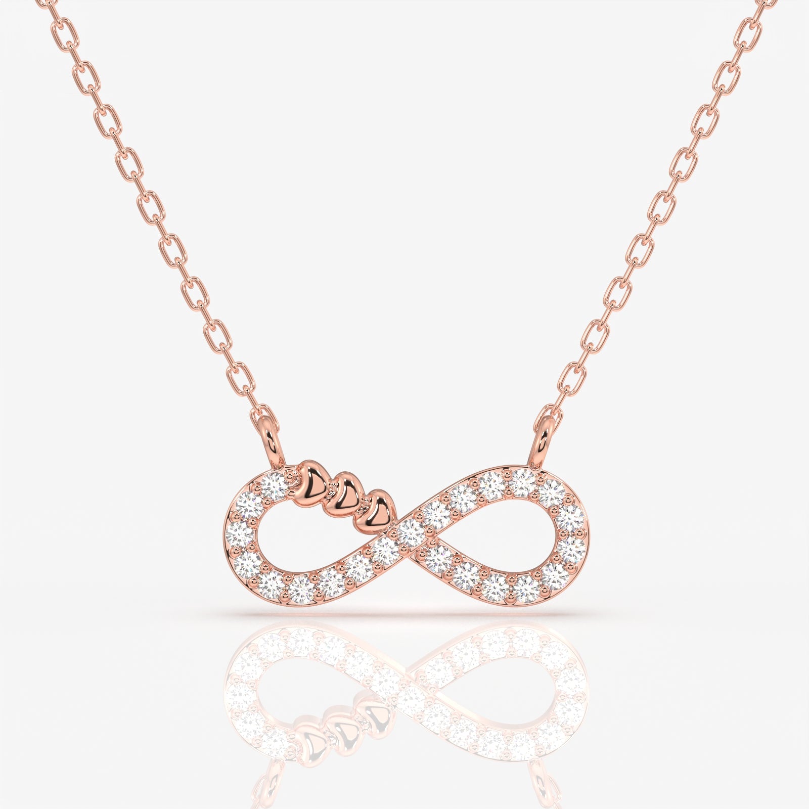 Buy Caratbazaar Round Cut Lab Grown Diamond Infinity fashion 14k Gold Pendant
