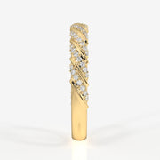 Buy Caratbazaar Round Cut Lab Grown Diamond Wedding Band 14k Gold Ring
