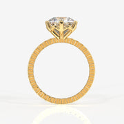 Buy Caratbazaar Round Cut Moissanite Diamond Engagement Sterling Silver Ring