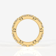 Buy Caratbazaar Round Cut Moissanite Diamond Eternity Band 18K Gold Ring