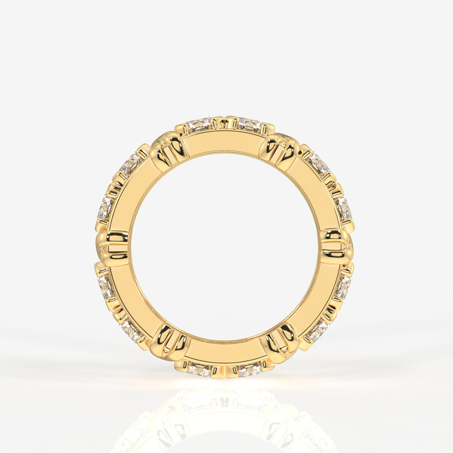 Buy Caratbazaar Round Cut Moissanite Diamond Eternity Band 18K Gold Ring