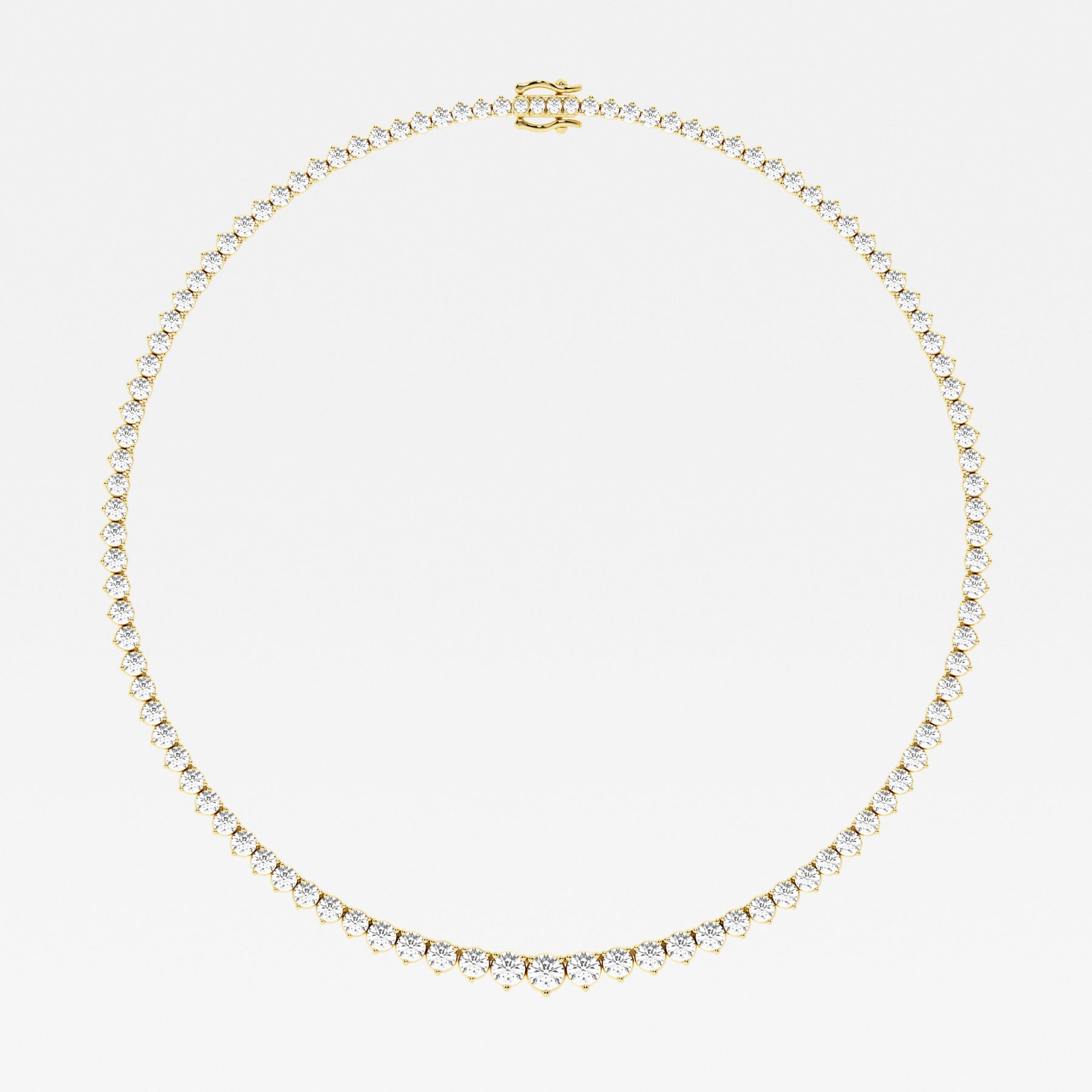 Buy Caratbazaar Round Cut Moissanite Diamond Tennis 18k Gold Necklace