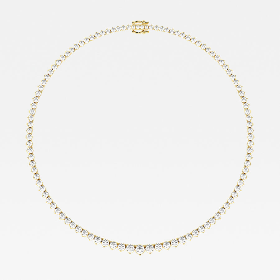 Buy Caratbazaar Round Cut Moissanite Diamond Tennis 18k Gold Necklace