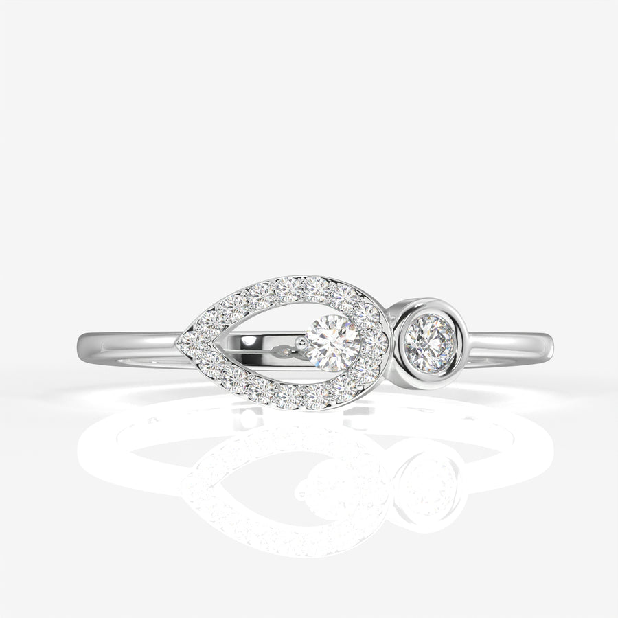 Buy Caratbazaar Teardrop Glow Lab Grown Diamond 18k Gold Ring