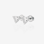 Buy Caratbazaar Trillion Cut Lab Grown Diamond Certified Stud 14k Gold Earrings