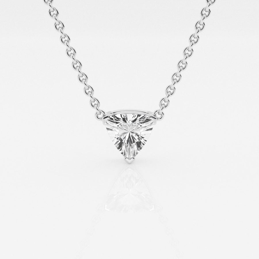 Buy Caratbazaar Trillion Cut Lab Grown Diamond Solitaire 14k Gold Pendant