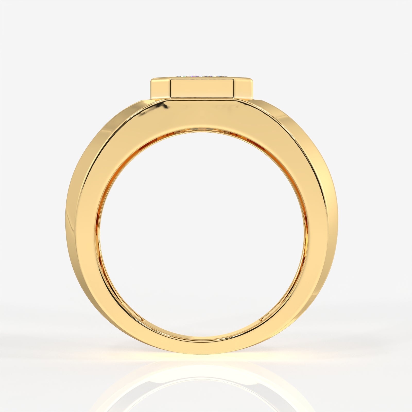Buy Caratbazaar Ultimate Prestige Lab Grown Diamond Men's 14K Yellow Gold Ring