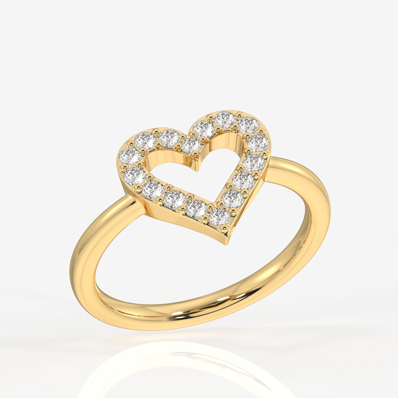 Buy Celestial Heart Moissanite Diamond 14k Gold Ring