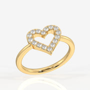 Buy Celestial Heart Moissanite Diamond 14k Gold Ring