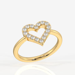 Buy Celestial Heart Moissanite Diamond 14k Gold Ring