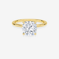 Buy Cushion Cut Lab Grown Diamond Petite Solitaire Engagement 14k Gold Ring