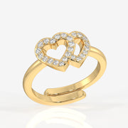 Buy Dual Bliss Moissanite Diamond 14k Gold Ring