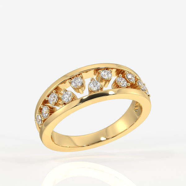 Buy Floral Bliss Lab Grown Diamond 18k Gold Band