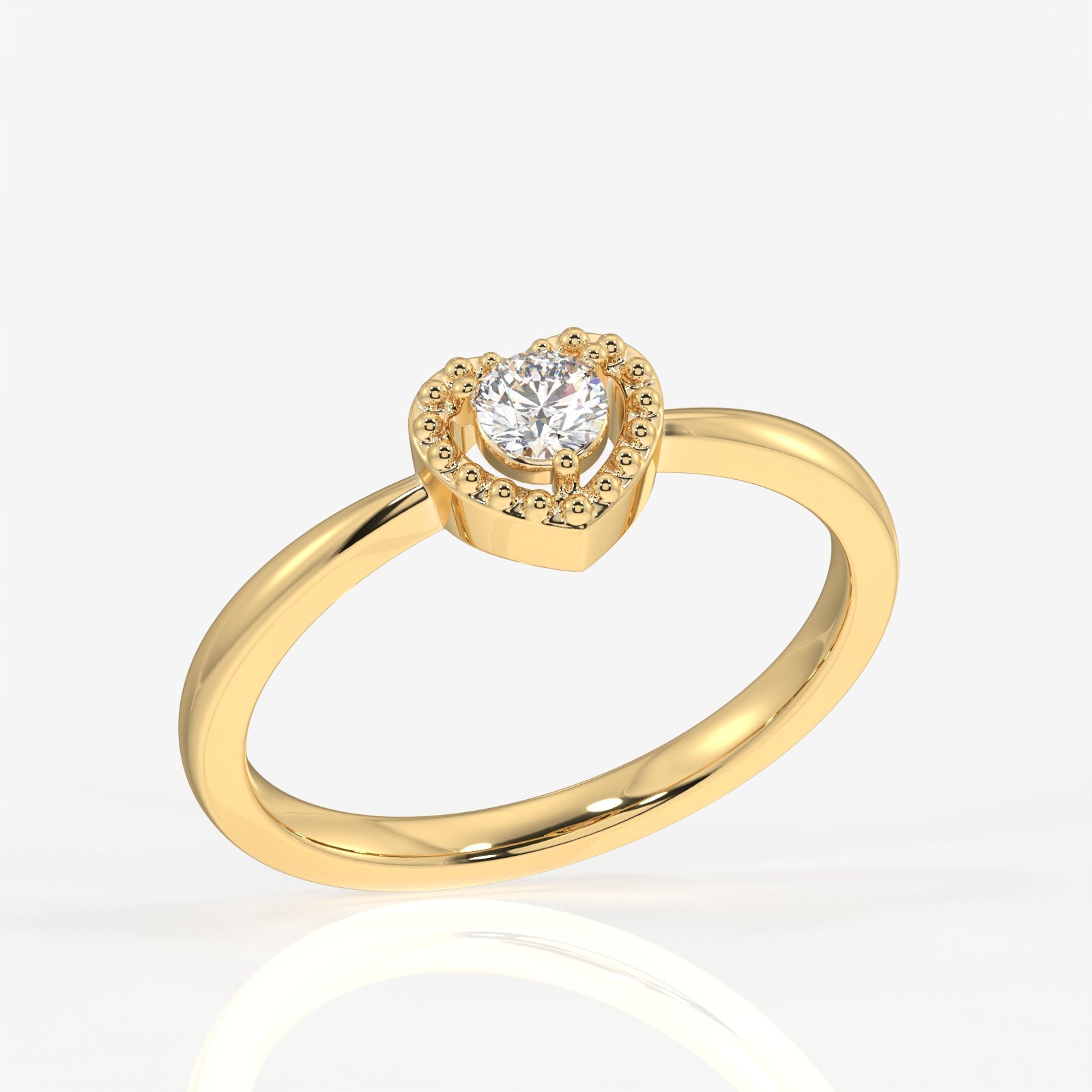 Buy Heart Glow Lab Grown Diamond 18k Gold Ring