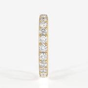 Buy Luxurious Round Cut Lab Grown Diamond Eternity 14k Gold Band Ring