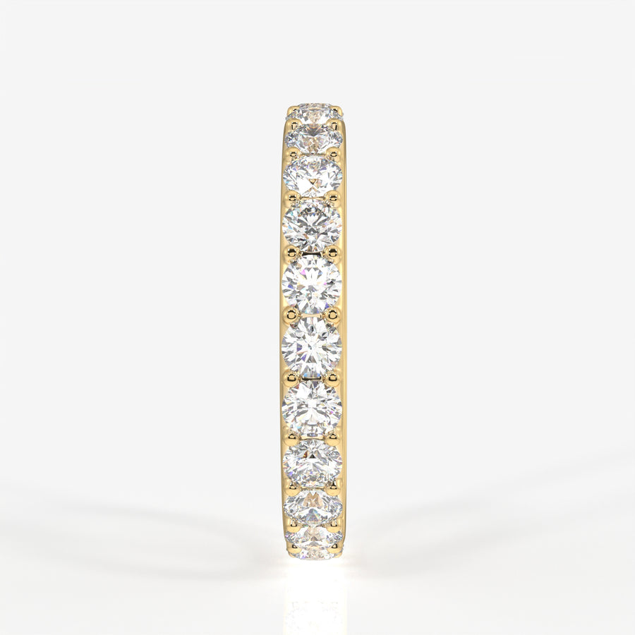 Buy Luxurious Round Cut Lab Grown Diamond Eternity 14k Gold Band Ring