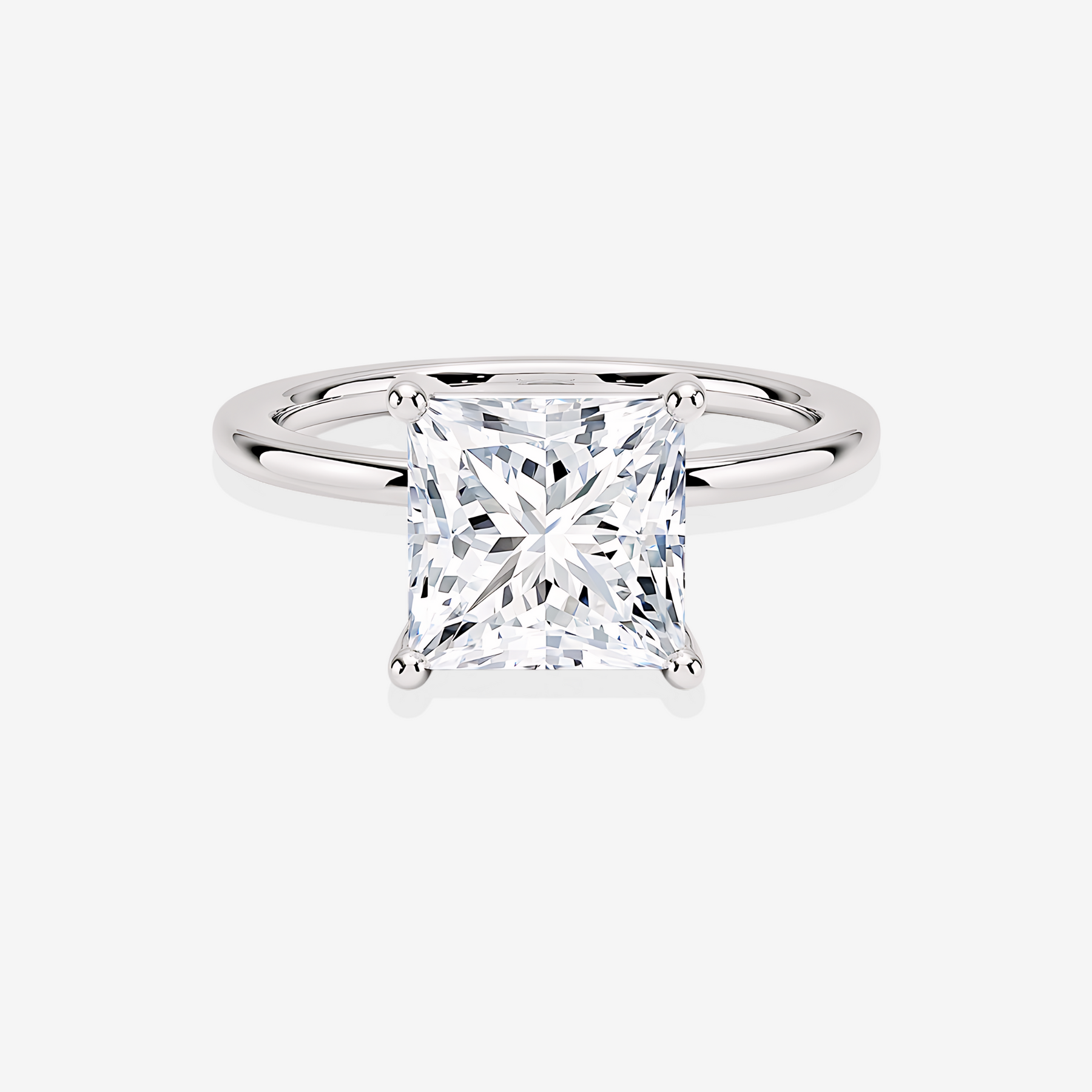 Buy Premium Princess Cut Lab Grown Diamond Provence Solitaire Engagement 14K Gold Ring