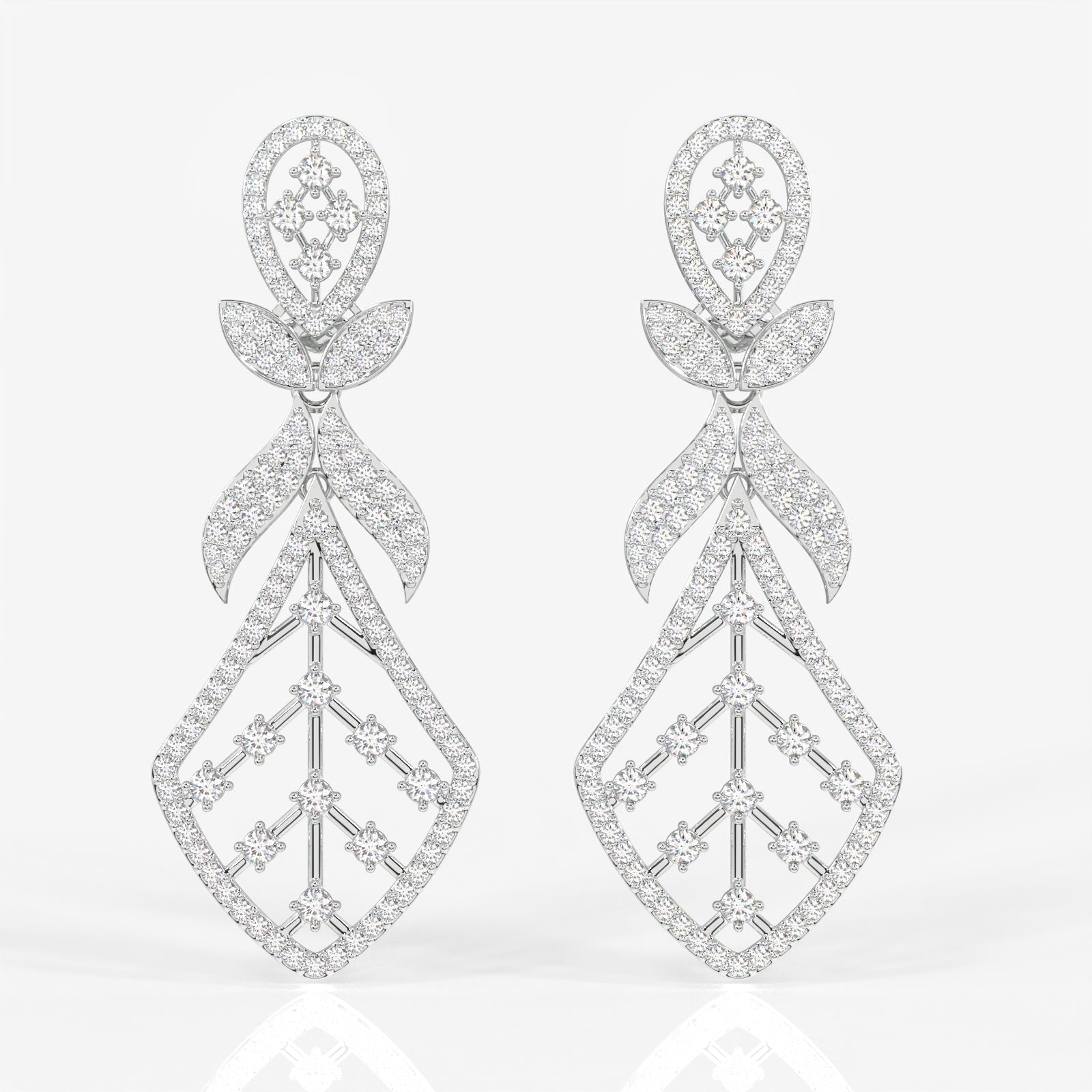 Buy Premium Celestial Bow Moissanite Danglers 14k Gold Earrings