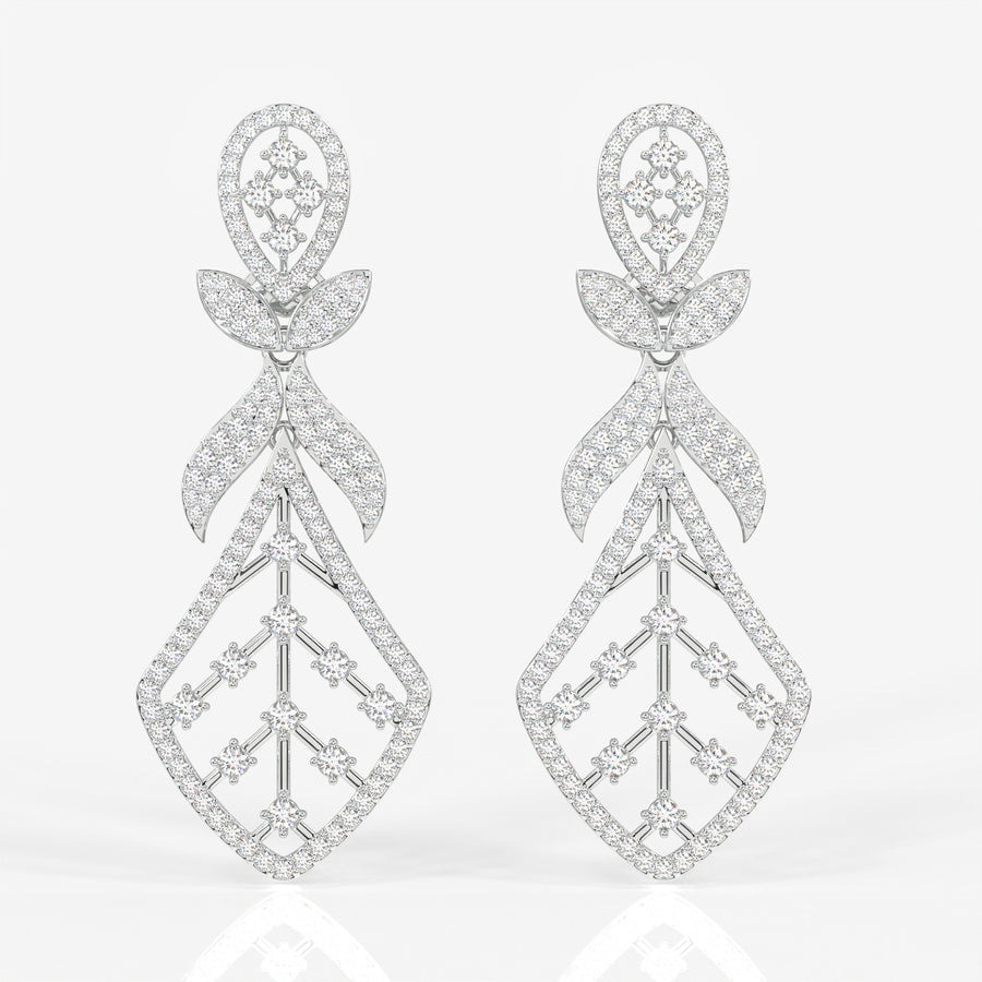 Buy Premium Celestial Bow Moissanite Danglers 14k Gold Earrings