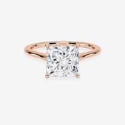 Buy Premium Princess Cut Lab Grown Diamond Petite Solitaire Engagement 14k Gold Ring