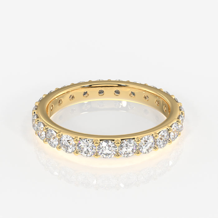 Buy Premium Round Cut Lab Grown Diamond Eternity 14k Gold Band Ring