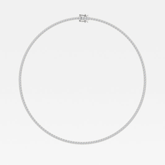 Buy Round Cut Lab Grown Diamond Four Prong Tennis Fashion 14K Gold Necklace