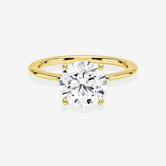 Buy Round Cut Lab Grown Diamond Solitaire Engagement 14k Gold Ring