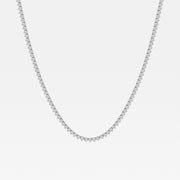 Buy Round Cut Lab Grown Diamond Three Prong Tennis 14K Gold Necklace