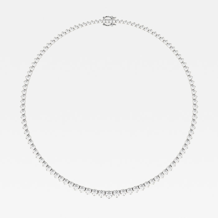 Buy Round Cut Moissanite Diamond Tennis 18k Gold Necklace