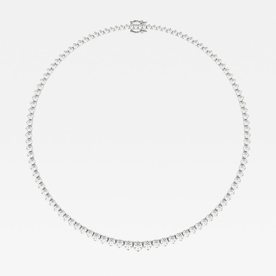 Buy Round Cut Moissanite Diamond Tennis 18k Gold Necklace