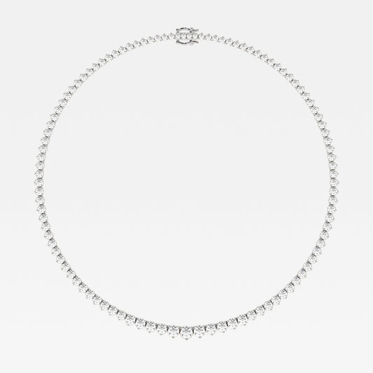 Buy Round Cut Moissanite Diamond Tennis 18k Gold Necklace